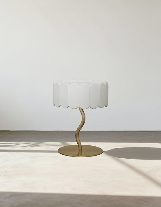 Sofia Art Deco Side Table, White & Gold-DC Concept-DC Concept