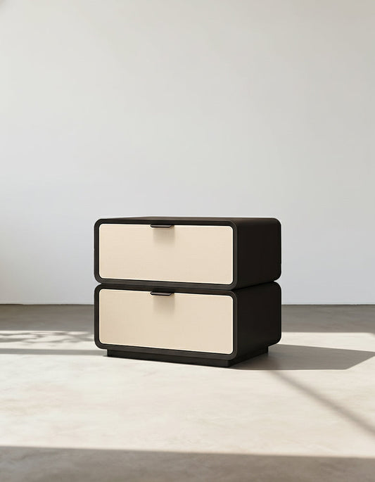 Adonis Bedside Table, Black & Cream-DC Concept-DC Concept