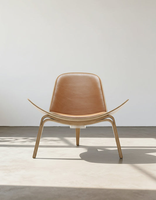 Hans Wegner CH07 Shell Chair, Brown & Oak-DC Concept-DC Concept