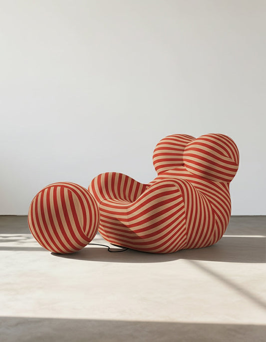 Up50 Armchair With A Ball Stool, Red-DC Concept-DC Concept
