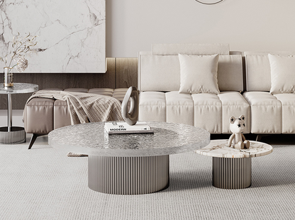 Eirik Coffee Table & Side Table, Marble & Acrylic