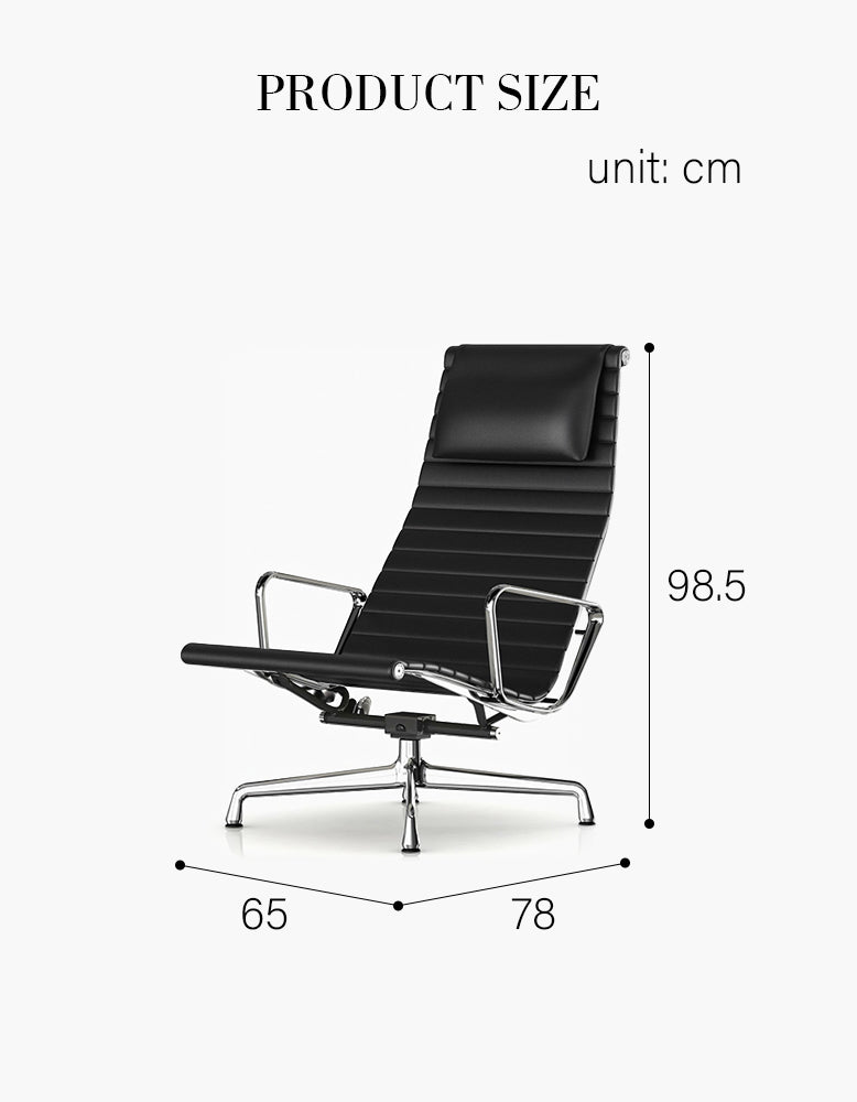Lemos Swivel Lounge Chair With Pillow & Footstool