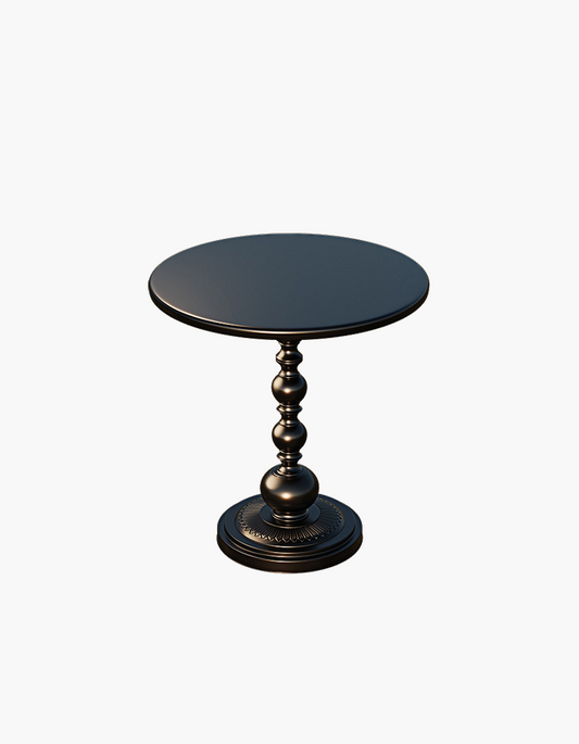 Percival Small Round Side Table, Black or White