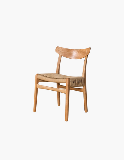 Classic Hans W CH01 Rattan Dining Chair, Light Oak