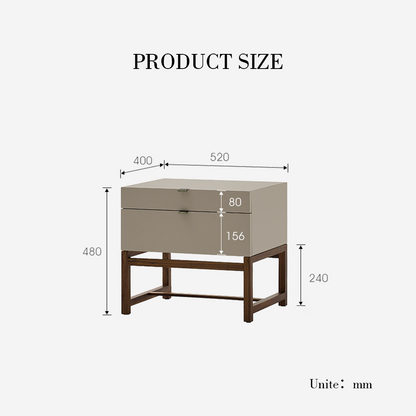 Eurydice Bedside Table, Retro Style