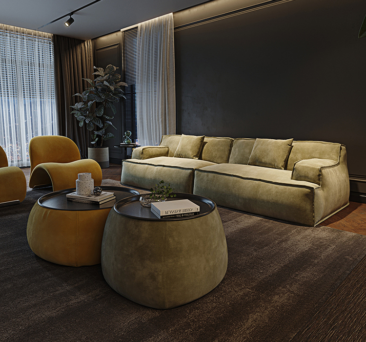 Zephyrine Bean Bag Modular Sofa, Two Seater Sofa-DC Concept-DC Concept