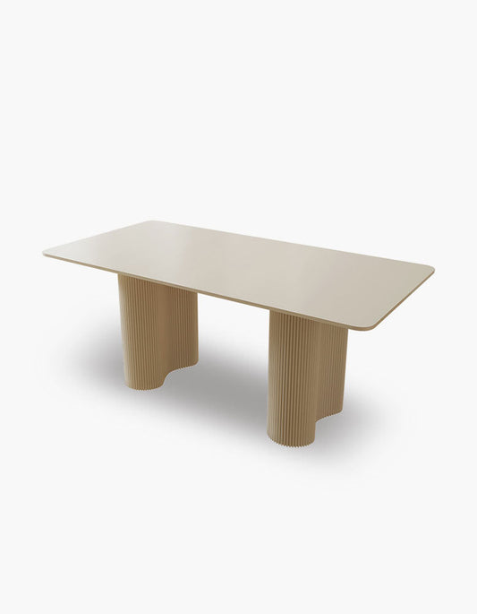 Aiden White Dining Table, Sintered Stone｜ DC Concept
