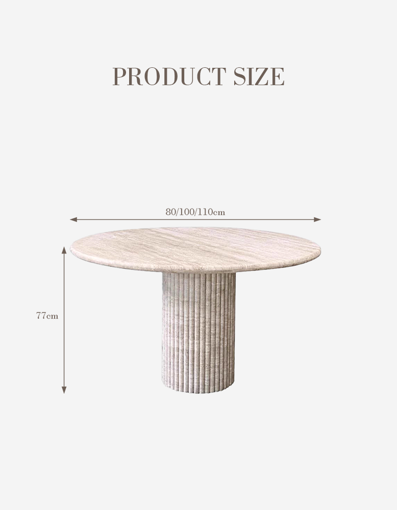 Callista Round Dining Table, Marble