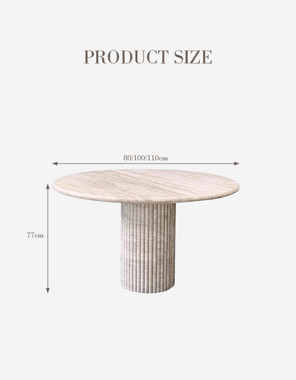 Callista Round Dining Table, Marble
