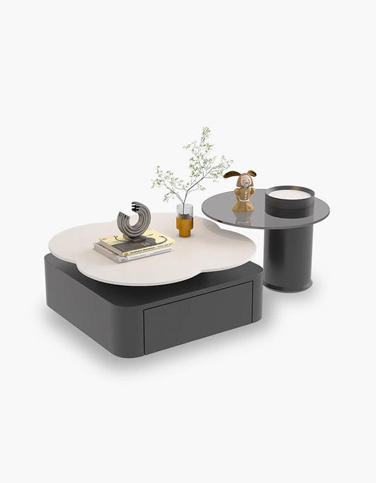 Aroma Flower Nesting Coffee Table, White Top｜ DC Concept