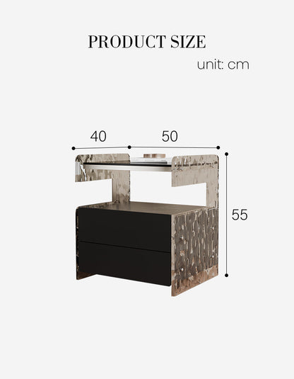 Arora Bedside Table With Spacious Storage
