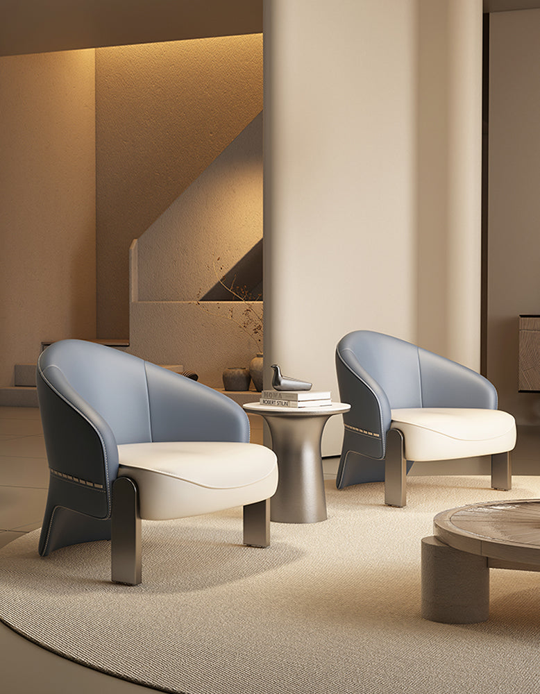 Pappas Livining Room Armchair, Real Leather