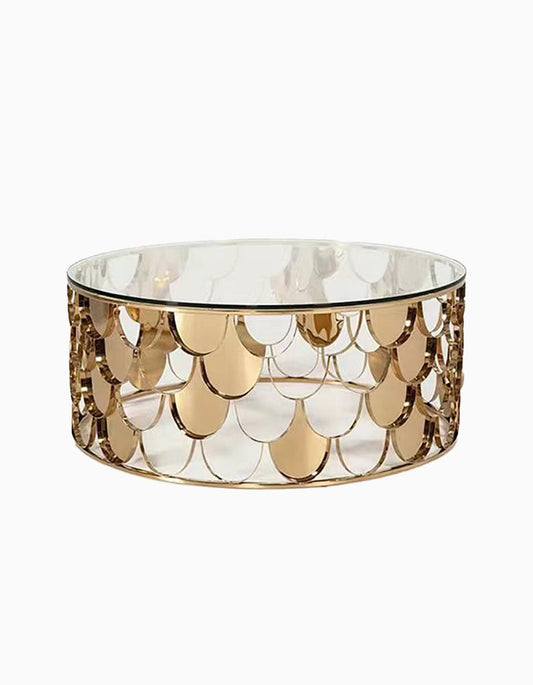 Gold Nesting Coffee Table, Marble｜ DC Concept