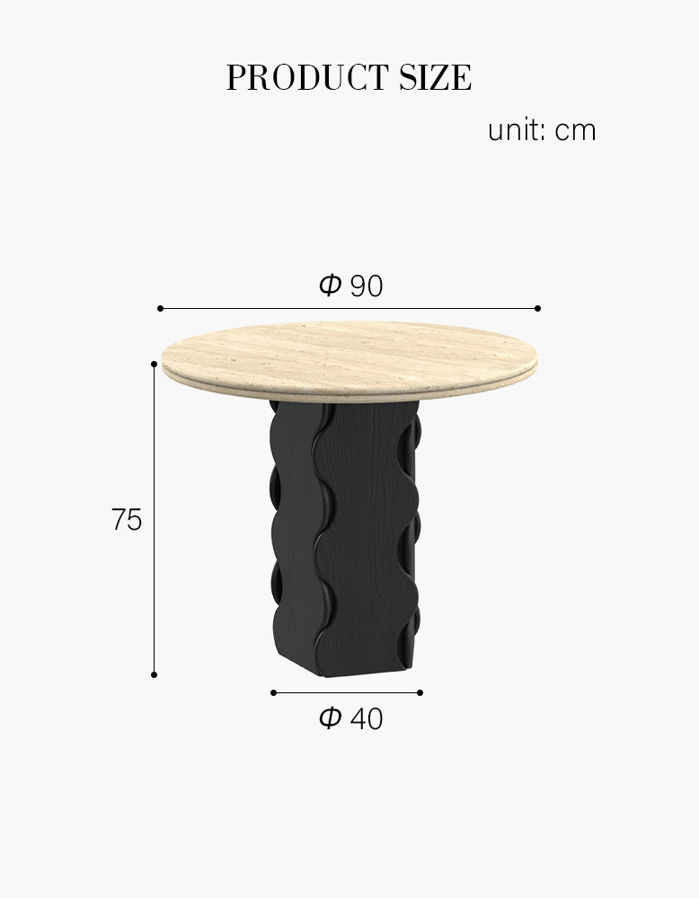 Quintero Dining Table Round, Marble Or Travertine