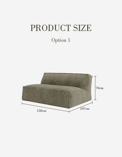 Zephyrine Bean Bag Modular Sofa, Two Seater Sofa