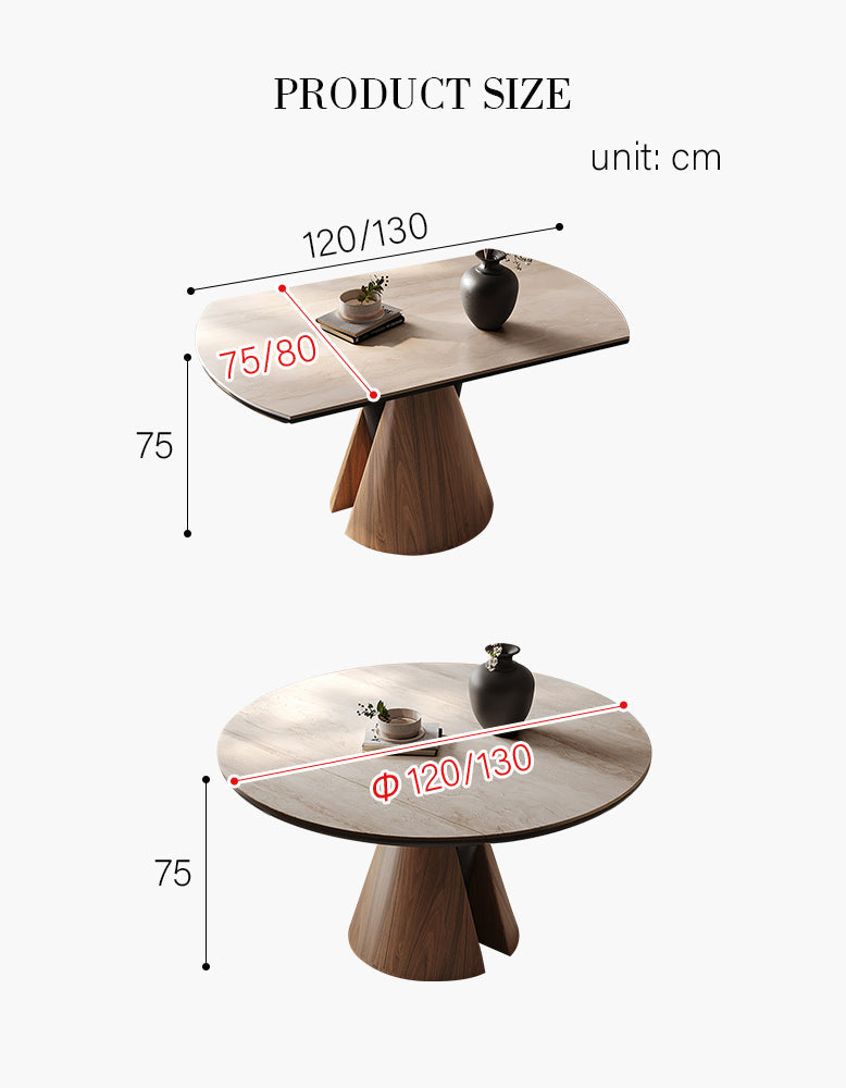 Becerra Foldable Round Dining Table, Wood