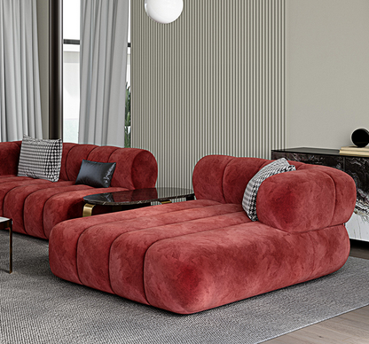 Anouk Modern Red Modular Sofa, Three/ Two Seater Sofa-DC Concept-DC Concept