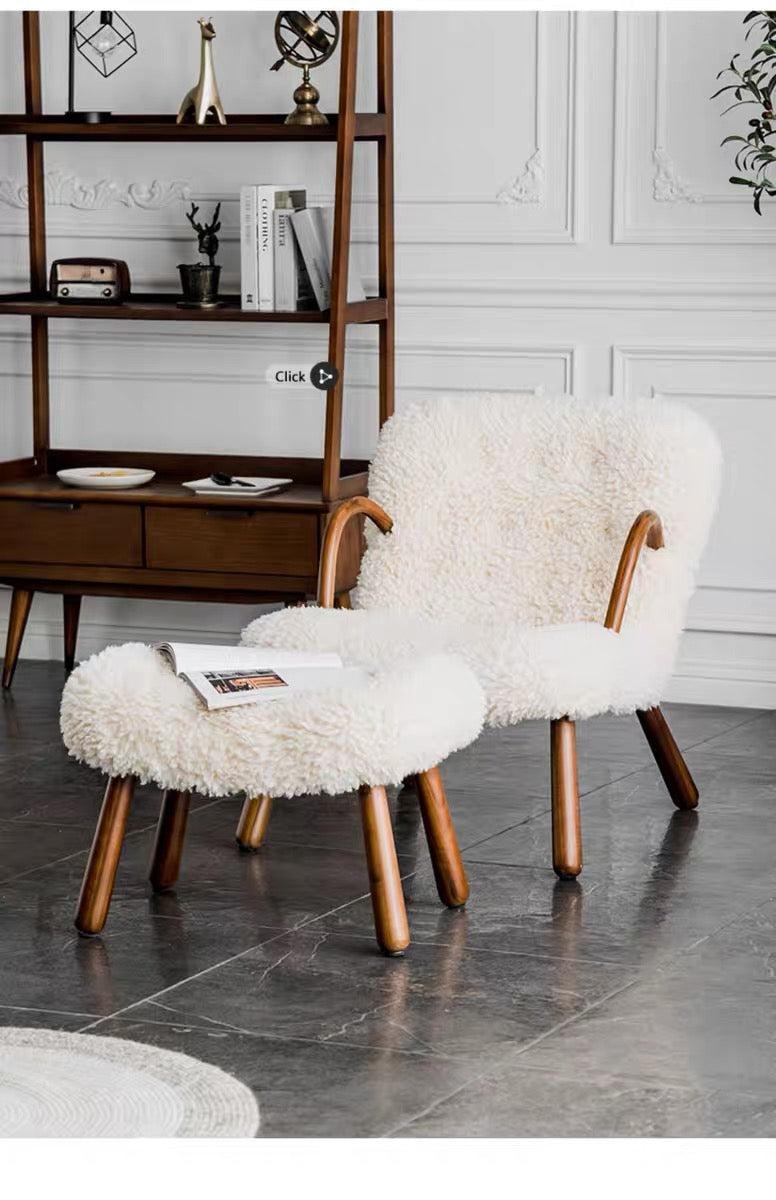 Arctander Clam Armchair Sheepskin, Long Hair｜ DC Concept
