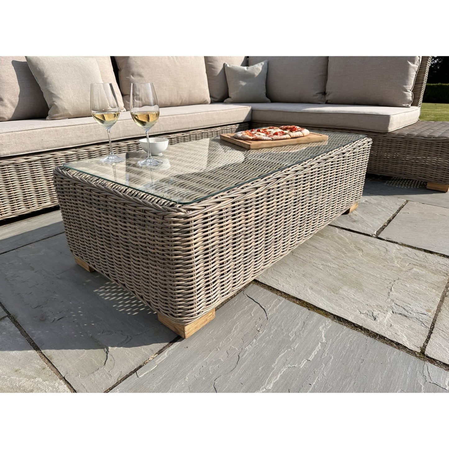 Capri Collection Outdoor Large Corner And Table Set
