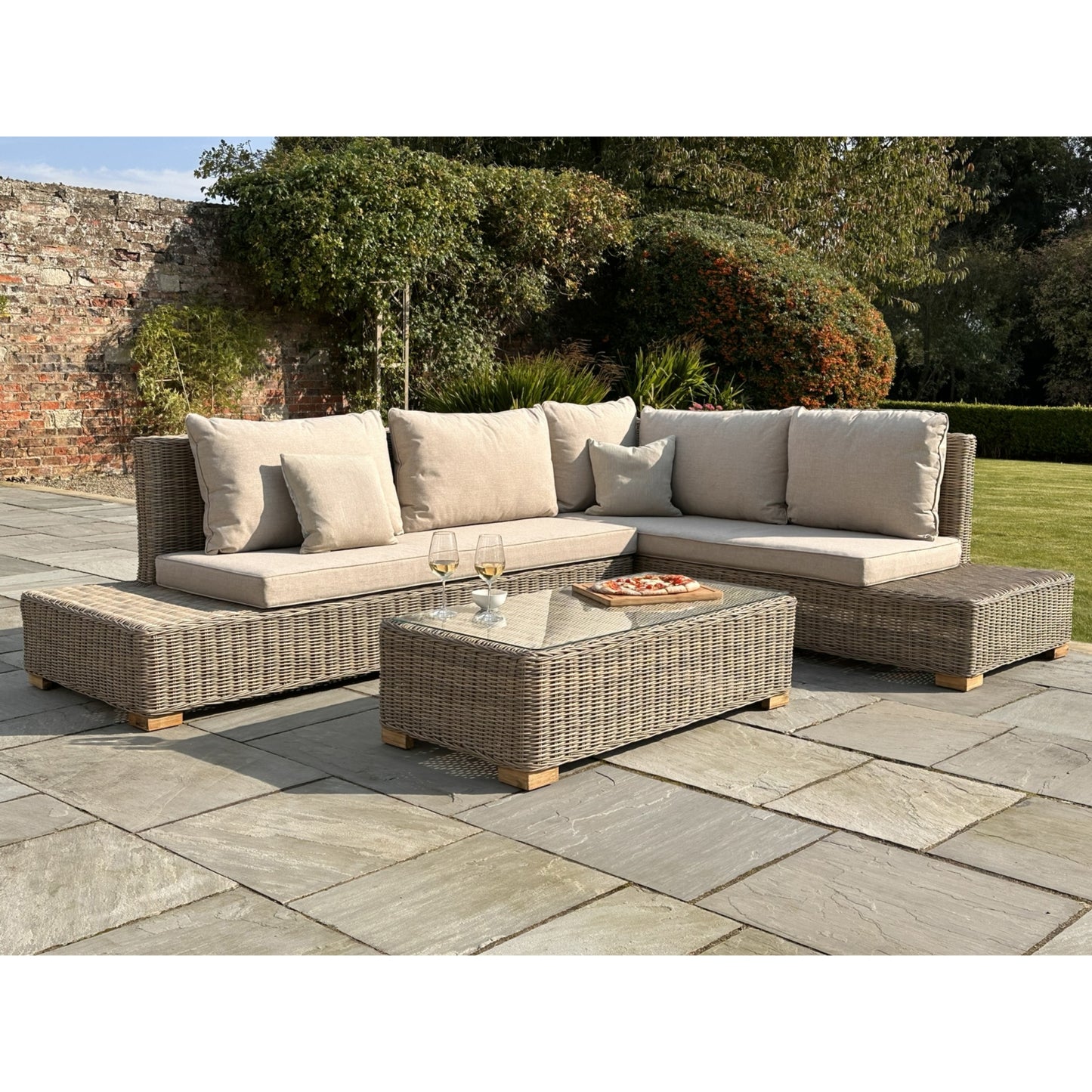 Capri Collection Outdoor Large Corner And Table Set