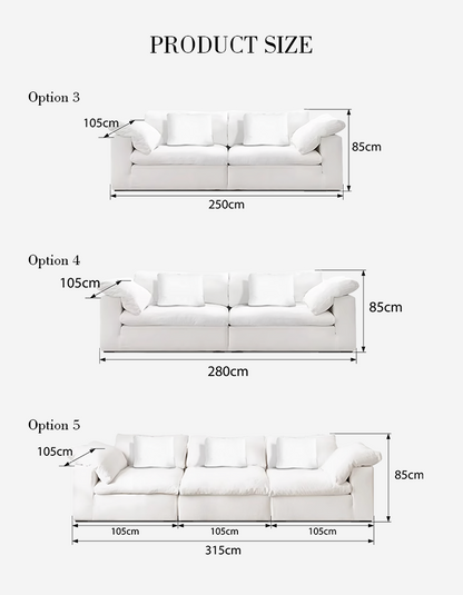 Aidan Two Seater Sofa, Three Seater Sofa / Four Seater Sofa, Linen