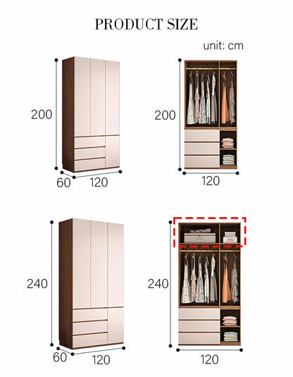 Tiwari Small Wardrobe, 2 Double Wardrobe With Dressing Table, More Size