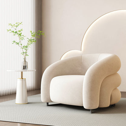 K93 Armchair, White Velvet｜ DC Concept