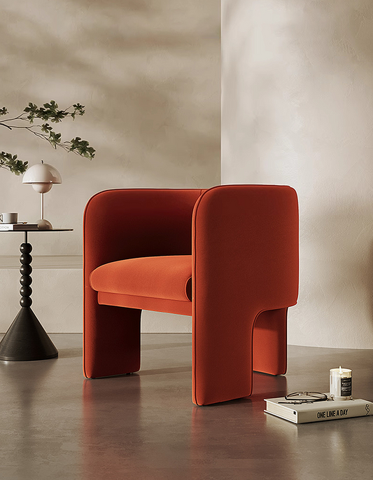 Woodsen Lobby Lounge Chair, Red