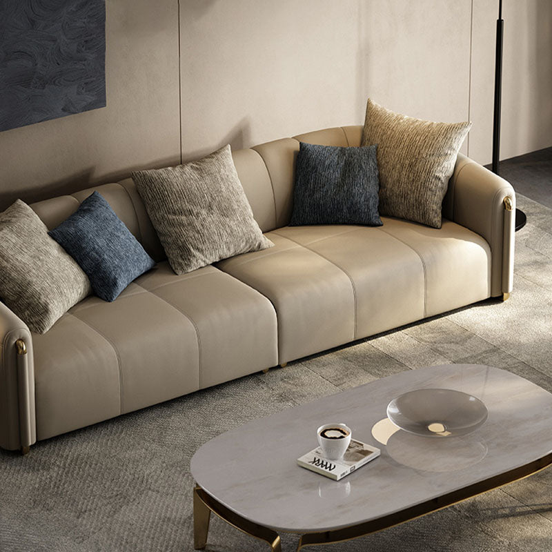 Home Contemporary Three Seater Sofa Set, Real Leather-DC Concept-DC Concept