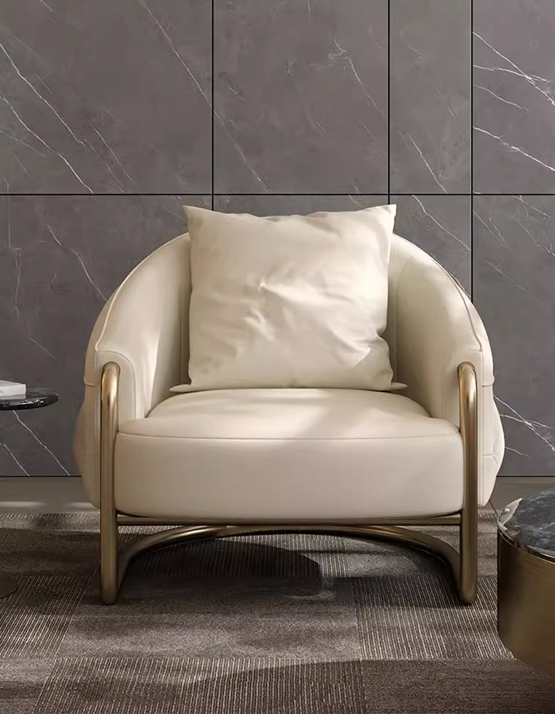 Quigley Lobby Lounge Chair, Real Leather