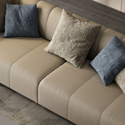 Home Contemporary Three Seater Sofa Set, Real Leather-DC Concept-DC Concept