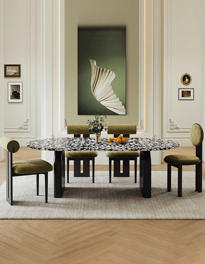 Eaton Dining Table, Black Terrazzo