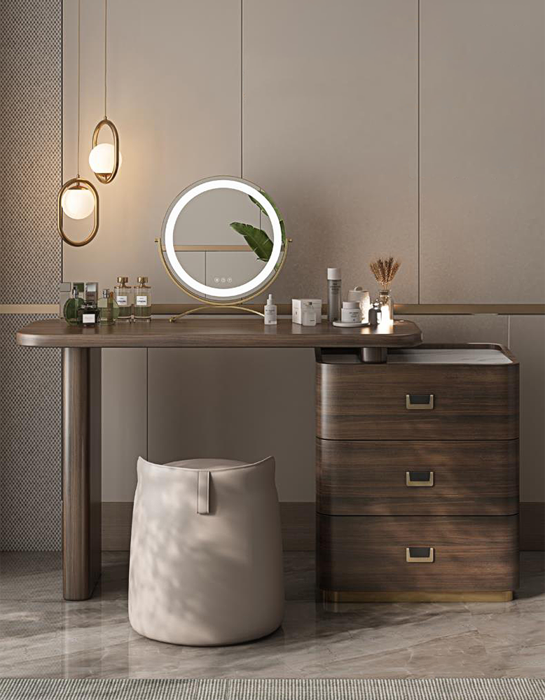 Harvey Dressing Table With Side Drawer-DC Concept-DC Concept