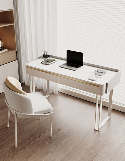 Otto Office Desk - White Sintered Stone｜ DC Concept