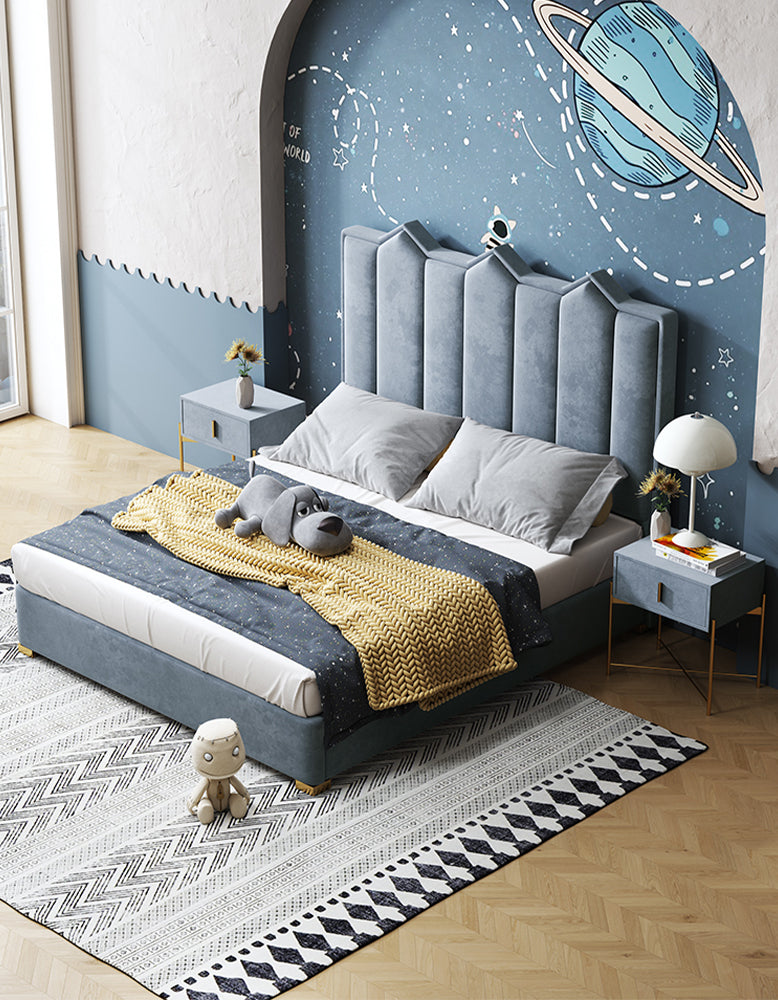 Baber Style King Size / Super King Size Bed, Velvet