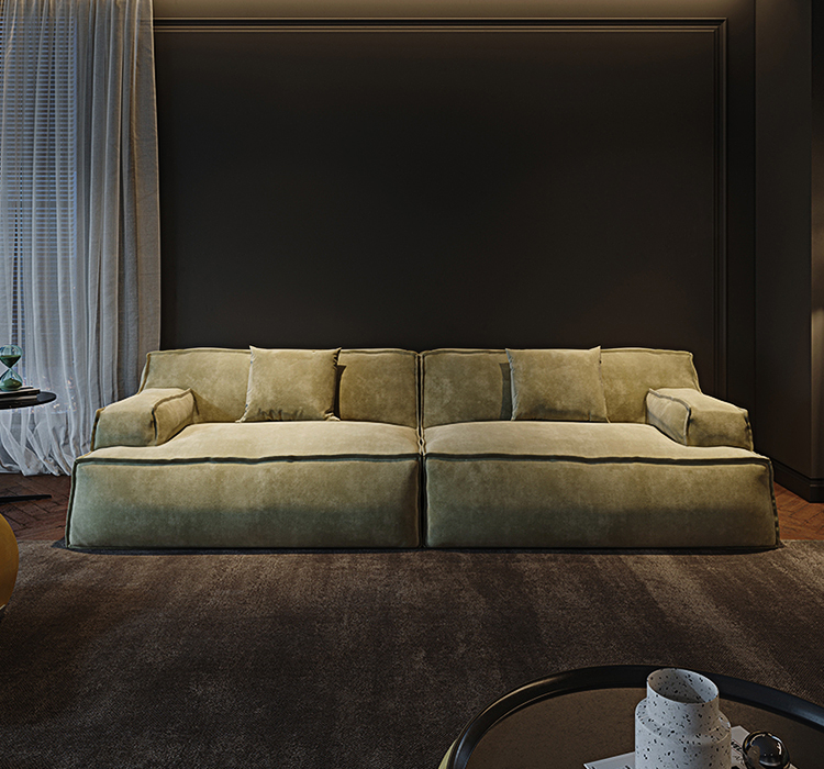 Zephyrine Bean Bag Modular Sofa, Two Seater Sofa