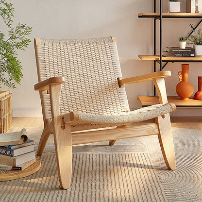 Hans CH25 Lounge Chair, Oiled Oak, Natural Cord｜ DC Concept