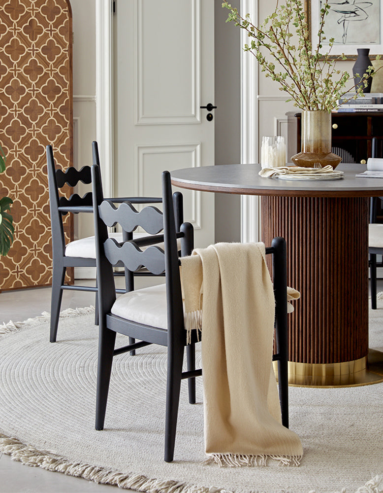 Bek Round Dining Table, Brown｜ DC Concept