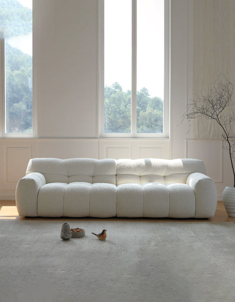 Cora Candy Three Seater Sofa, White｜ DC Concept