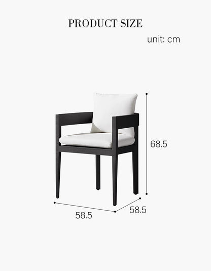 Cortez Outdoor Dining Table Set, Black