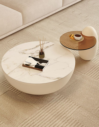 Oliver Marble Coffee Table, White｜ DC Concept