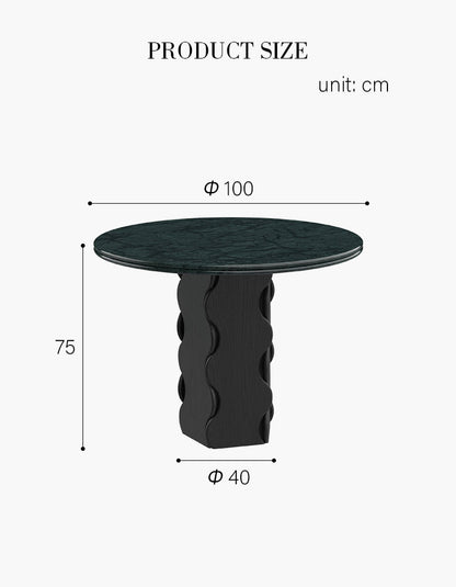 Quintero Dining Table Round, Marble Or Travertine
