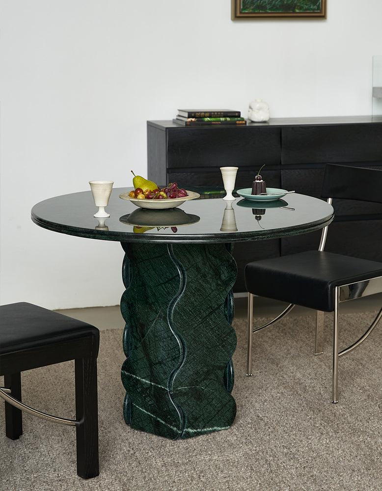 Quintero Dining Table Round, Marble Or Travertine