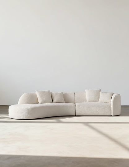 Goldie Gubi Three Seater Sofa, Boucle, White-DC Concept-DC Concept