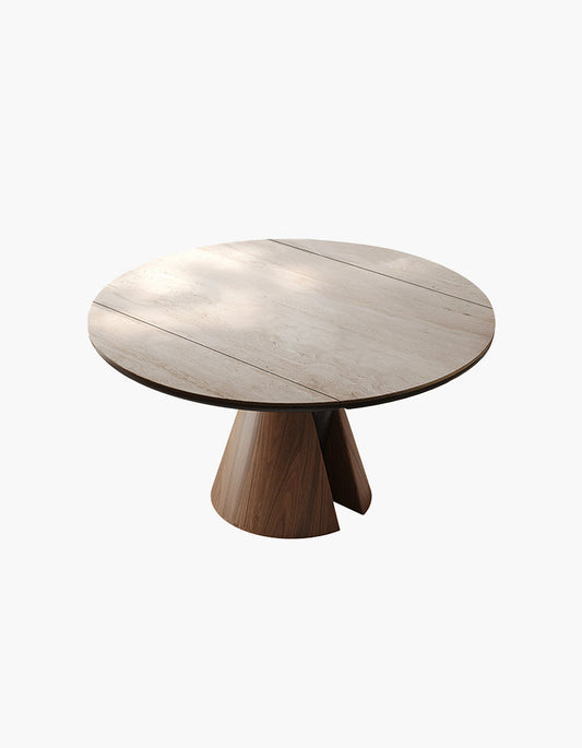 Becerra Foldable Round Dining Table, Wood