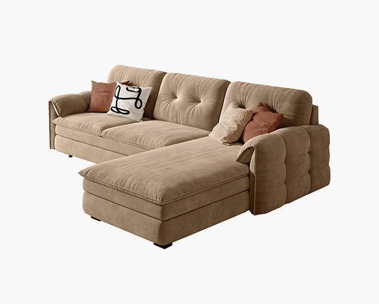 Albrecht Corner Sofa Bed With Storage, Suede More Colors