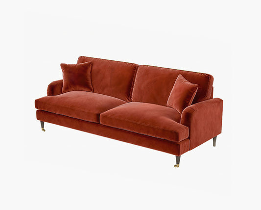 Whelan Two Seater Sofa, Loveseat, Velvet