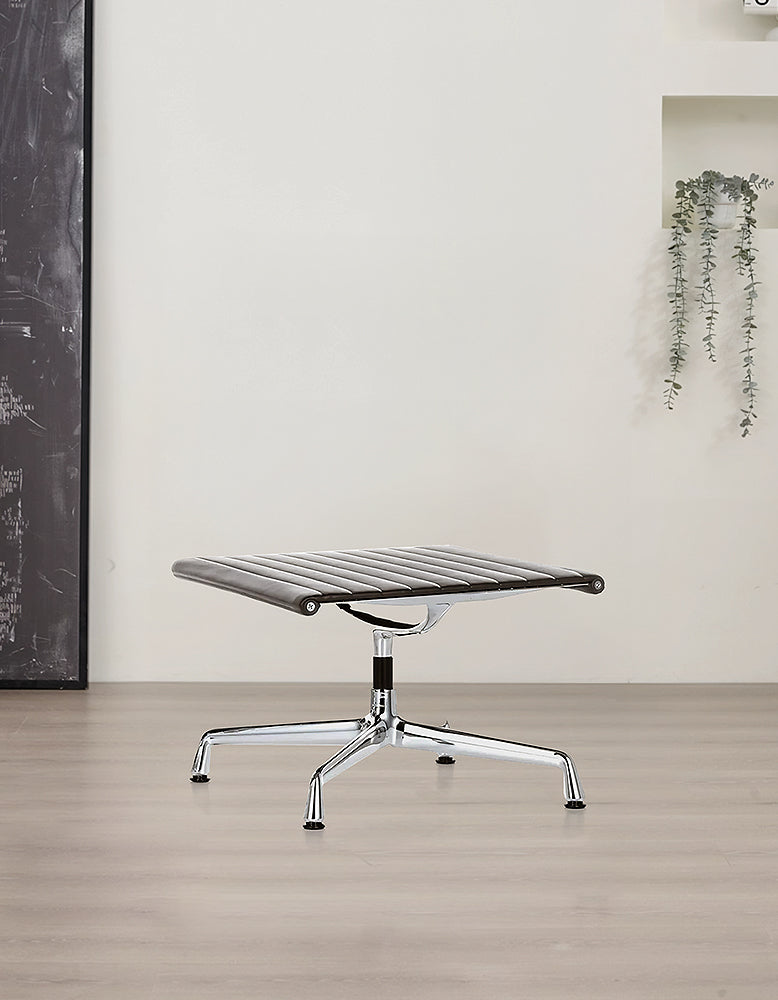 Lemos Swivel Lounge Chair With Pillow & Footstool
