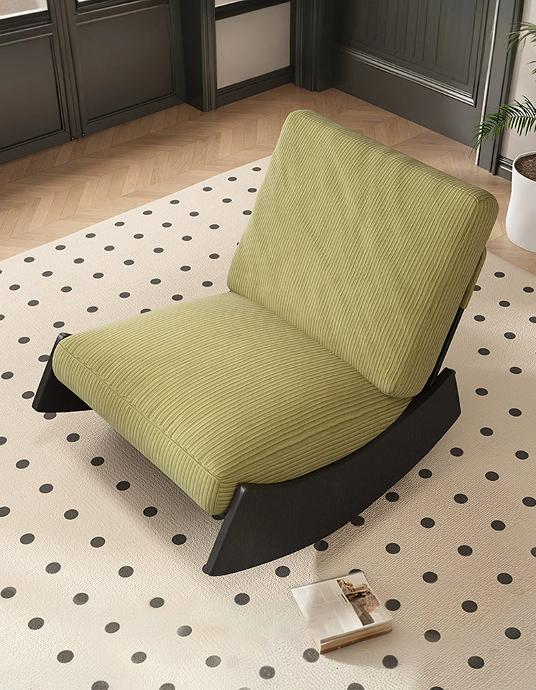 Valdez Rocking Lounge Chair, Corduroy & Wood