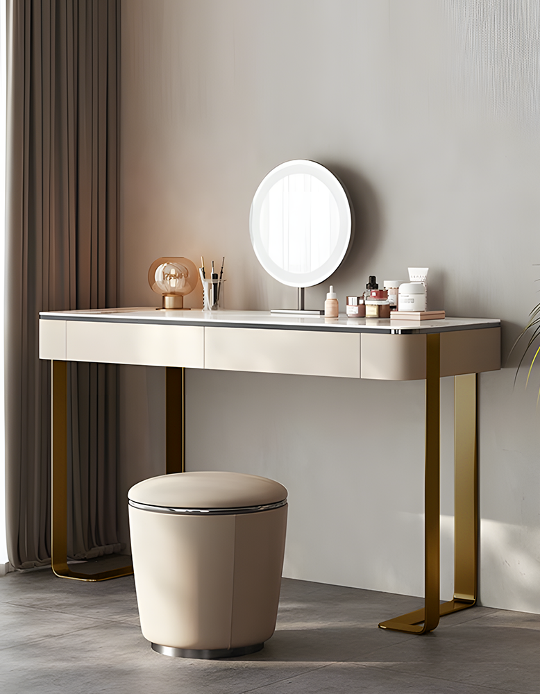 Hamlin Dressing Table With Mirror, Sintered Stone-DC Concept-DC Concept